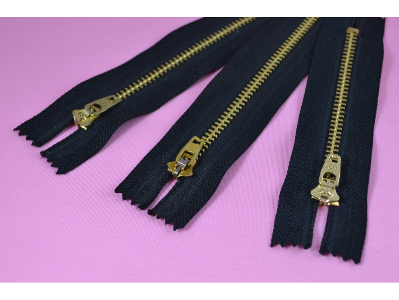 джинсовая молния арт.1430BL/GOLD 18см/14см/10см