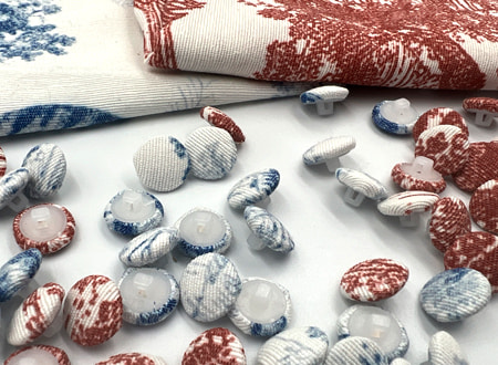 Пуговицы, обтянутые тканью